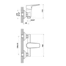 Aqualine LOTTA muurkraan met S uitloop 17 cm chroom