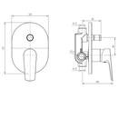 LOTTA Eenhendel Inbouw Douchekraan Mat Zwart