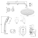 LOTTA Inbouw Doucheset Compleet Chroom eenhendel bediening