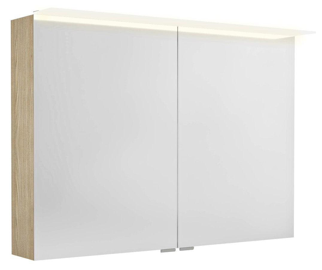 Spiegelkast Sapho Linex Elm 100×70 cm Neutraal — met LED-verlichting