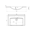 Maria meubelwastafel 75x46cm Wit Zonder Kraangat