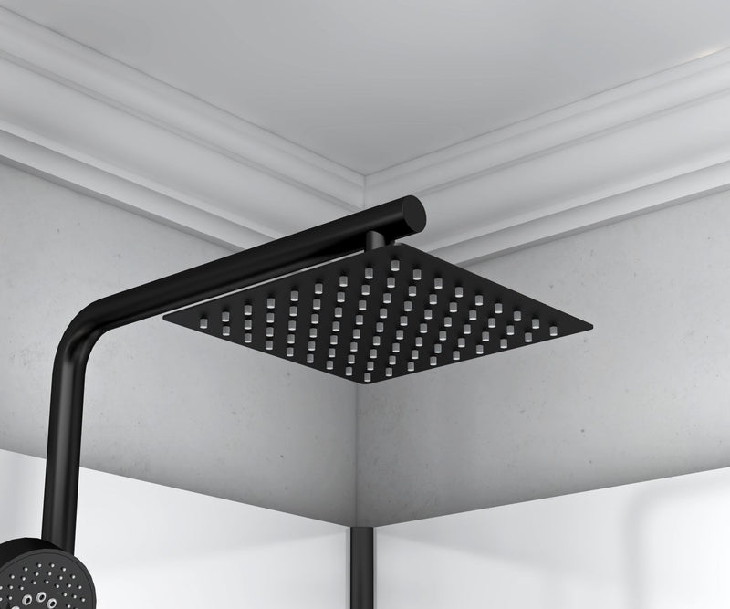 Complete Douchecabine 120x90 Mat Zwart Profiel Rookglas Omkeerbaar kitvrij