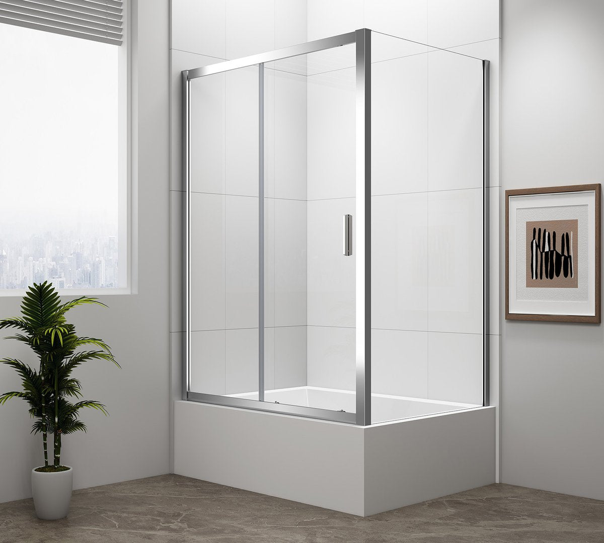 Polysan Deep Rectangular Screen 1500x750mm L/r Varianttransparent afbeelding 1