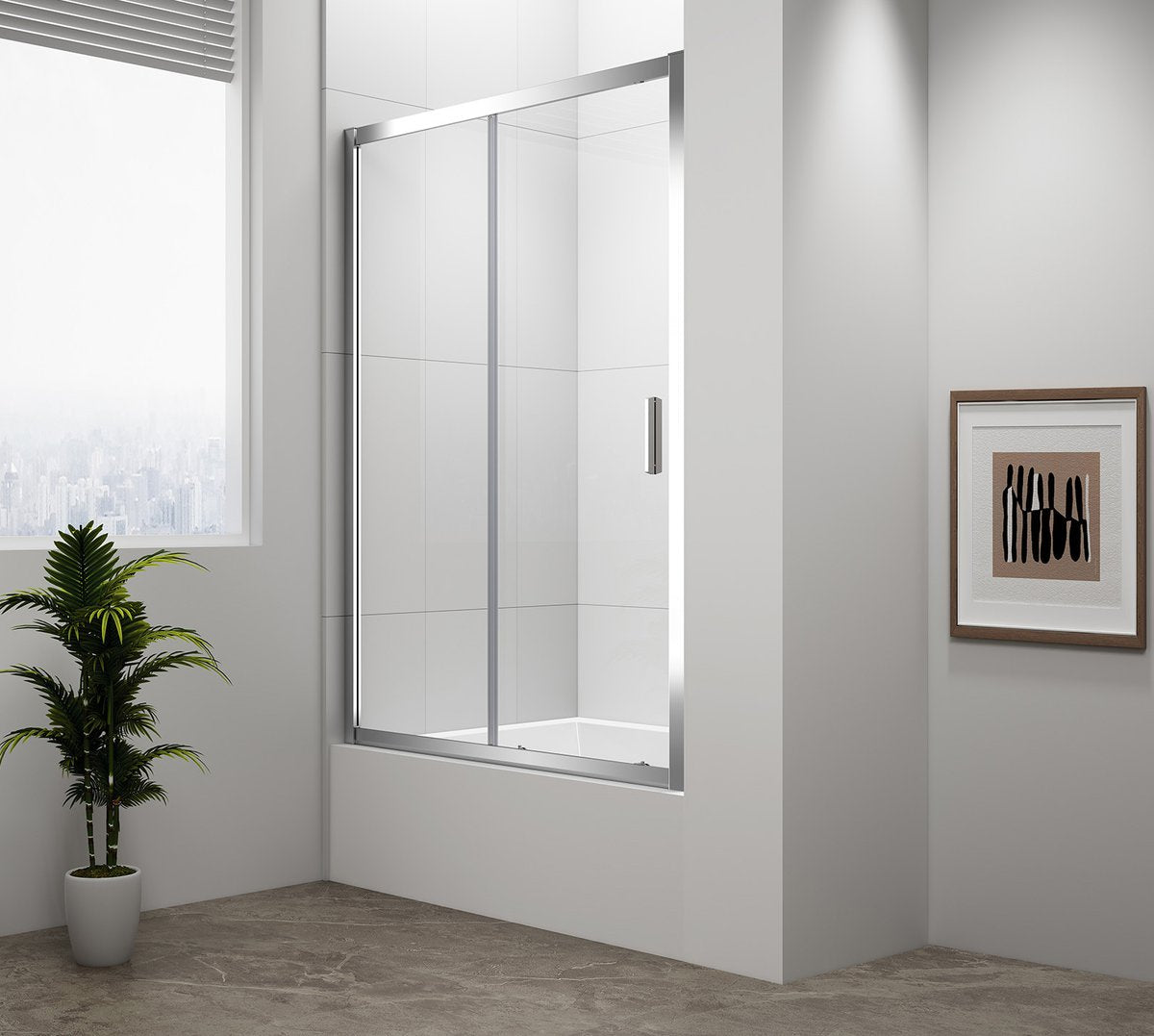 Polysan Deep Shower Door 1600x1650mm Helder Glas afbeelding 1