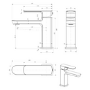 MIXONA 25 wastafelkraan chroom