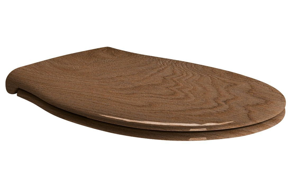 Toiletbril Classic Soft Close Noten/Chroom