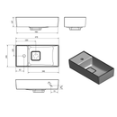 Toilet Fontein Maxx Cast Marble Verdekte Afvoer 47x24x11