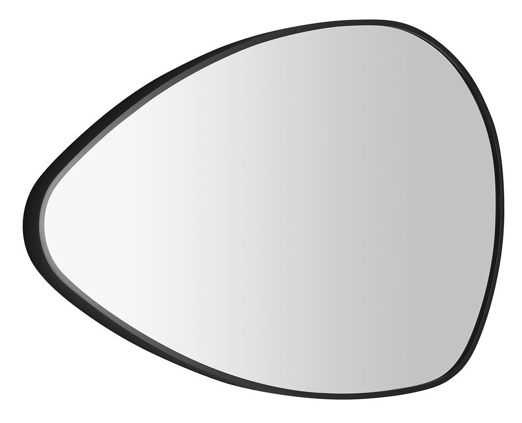 Sten Bijzondere Spiegel In Aluminium Frame 80 X 51 Cm Mat Zwart