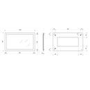 Nirox Rechthoekige Spiegel In Gelamineerd MDF Frame 100 X 60 Cm Mat Wit