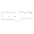 Nirox Rechthoekige Spiegel In Gelamineerd MDF Frame 120 X 70 Cm Pine Rustic