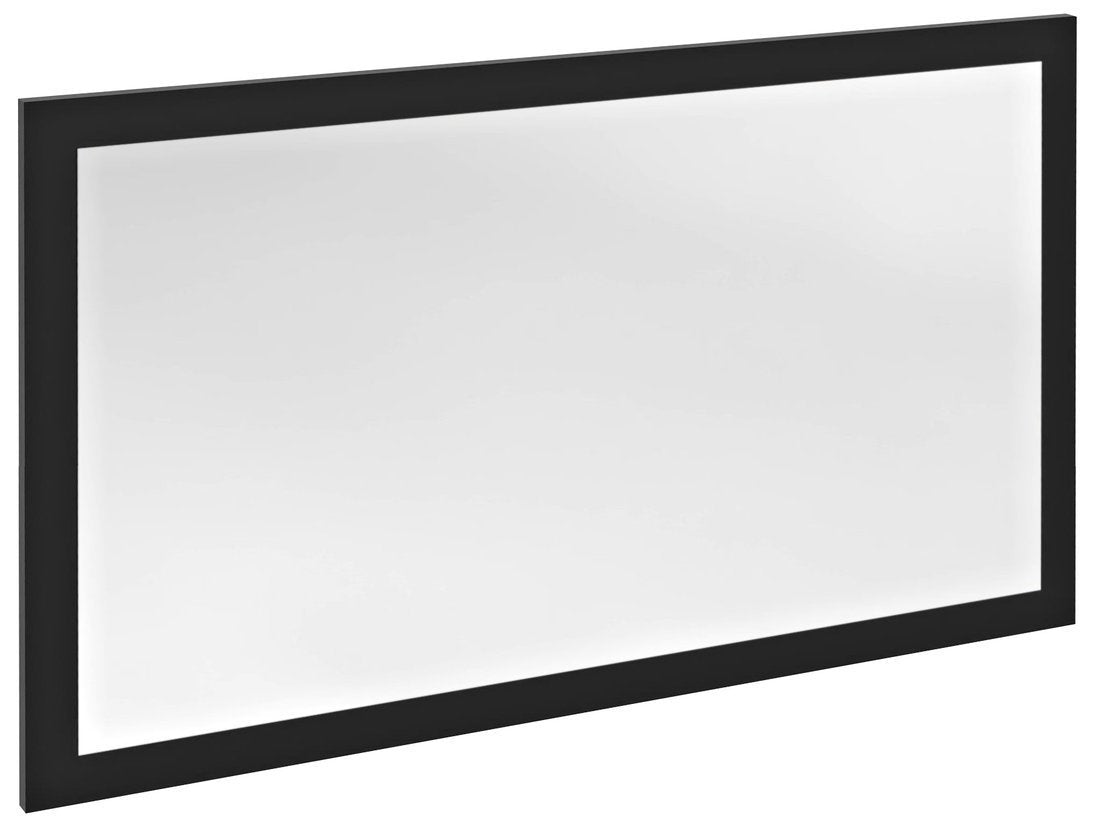 Badkamerspiegel Sapho Nirox Rechthoekige In 120×70 cm Mat Zwart — wandmontage