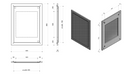 Nirox Rechthoekige Spiegel In Gelamineerd MDF Frame 60 X 80 Cm Mat Wit