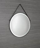 Orbiter Ronde Spiegel Met LED Verlichting 60 Cm mat zwart