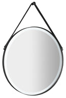 Orbiter Ronde Spiegel Met LED Verlichting 70 Cm mat zwart
