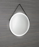 Orbiter Ronde Spiegel Met LED Verlichting 70 Cm mat zwart