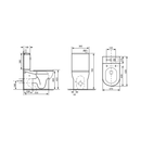 Rimless duoblok Toilet Jalta Wit AO/PK met toiletfontein