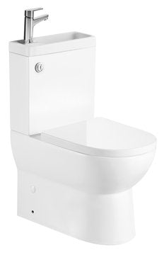 Rimless Duoblok Toilet Jalta Wit AO/PK Met Toiletfontein