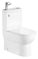 Rimless duoblok Toilet Jalta Wit AO/PK met toiletfontein