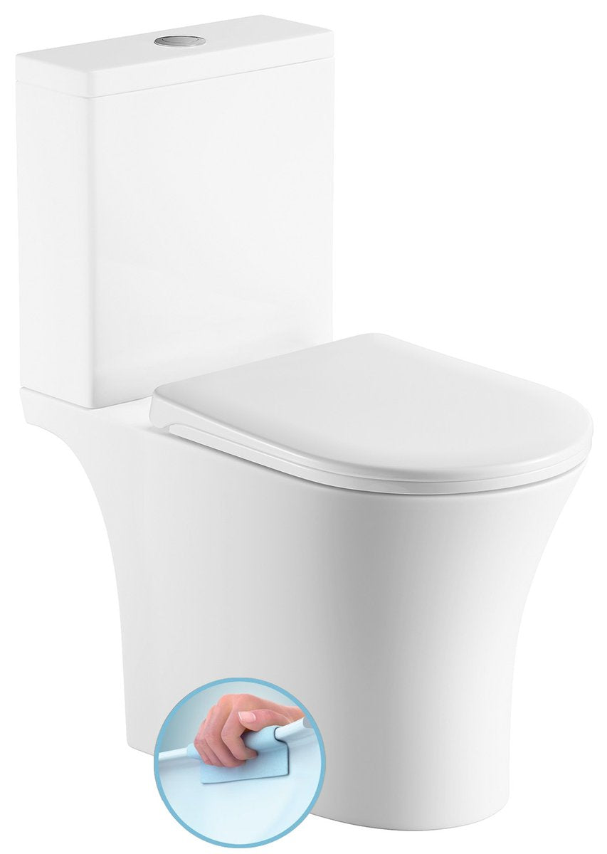 Vito Staand Toiletpot Rimless 37,0x65,0 cm Keramiek Wit
