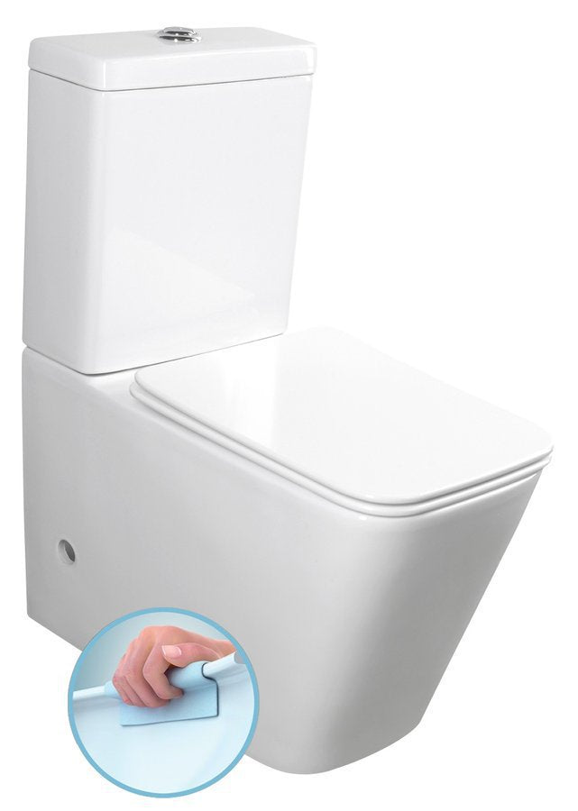 Porto Staand Toiletpot Rimless 36,5x65,0 cm Keramiek Wit