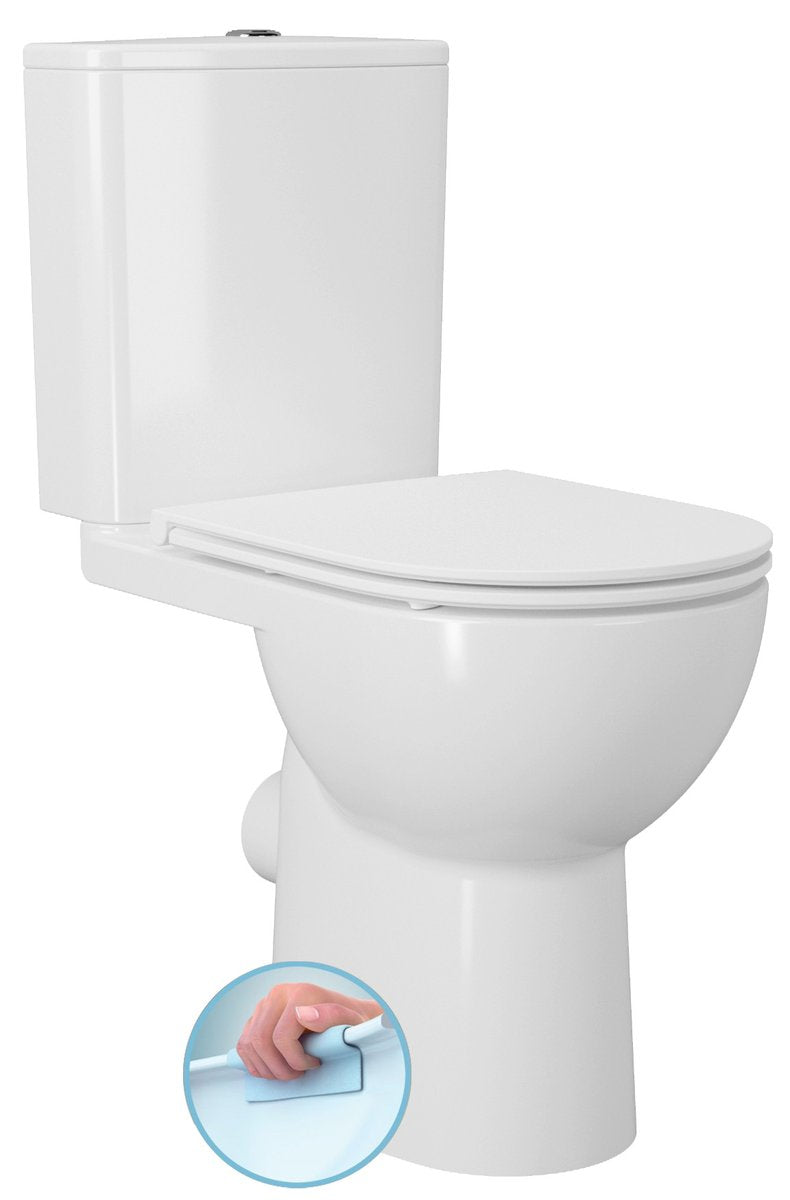 Sanivex Staand Toiletpot Rimless 36x63x45 cm Verhoogd Wit
