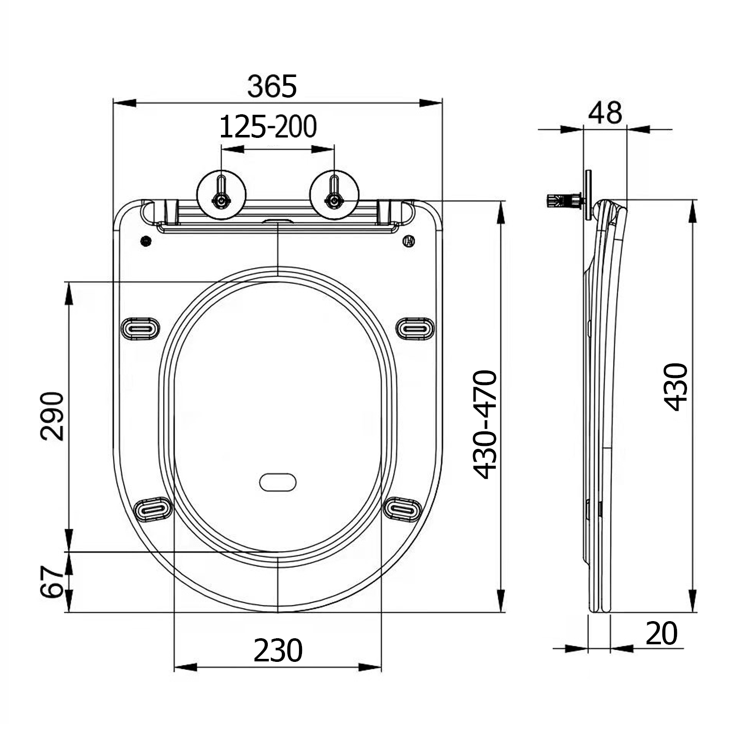 Paco Toiletzitting Slim Softclose Easy Take Duroplast Zwart