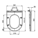 Toiletzitting Avis Softclose, Wit