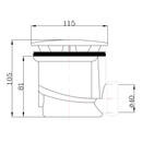 Douchebak Sifon 90mm gepolijst RVS