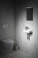 Piccolino Cast Marble Toiletfontein 30,8 x 17 cm Kraan Links Wit Mat