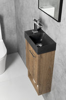 Piccolino Betonnen Toiletfontein 30,8 x 17 cm Kraan Links Antraciet Mat