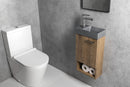 Piccolino Betonnen Toiletfontein 30,8 x 17 cm Kraan Links Grijs Mat