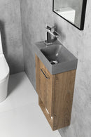 Piccolino Betonnen Toiletfontein 30,8 x 17 cm Kraan Links Grijs Mat