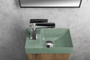 Piccolino Betonnen Toiletfontein 30,8 x 17 cm Kraan Links Groen Mat