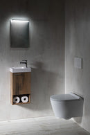 Piccolino Cast Marble Toiletfontein 30,8 x 17 cm Kraan Rechts Wit Mat