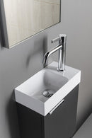 Piccolino Cast Marble Toiletfontein 30,8 x 17 cm Kraan Rechts Wit Mat