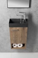 Piccolino Betonnen Toiletfontein 30,8 x 17 cm Kraan Rechts Antraciet Mat