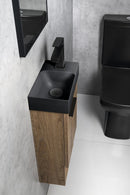 Piccolino Betonnen Toiletfontein 30,8 x 17 cm Kraan Rechts Antraciet Mat