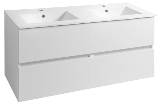 Hangend badmeubel Aqualine Paneda – Glans Wit 120x46x55