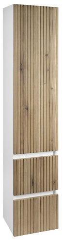 Aqualine Paneda Badkamer Kolomkast 165x35x31 Wit Emperio Eiken