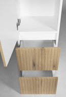 Aqualine Paneda Badkamer Kolomkast 165x35x31 Wit Emperio Eiken