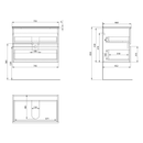 Badmeubel Aqualine Paneda 75 cm – Emperio Eiken