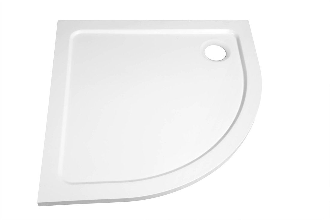 TECMI Kwartronde Douchebak Gegoten Marmer 80 x 80 x 3 cm R55