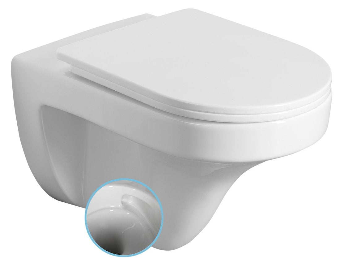 Wandtoilet Denica 36X52Cm Wit Randloos