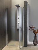 Dubbele nisdeur 100x190cm mat glas douchedeur Aqualine Pilot