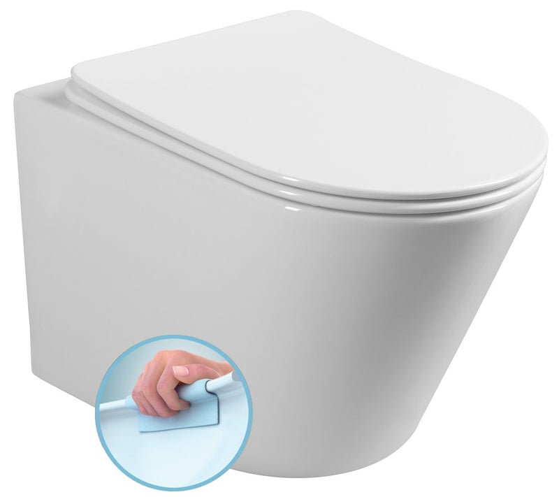 Wandtoilet Paco 36x53cm Wit Randloos