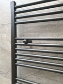 Radiator Luzi Lydia mat zwart 180x60 incl. bevestigingsset