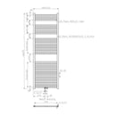 Radiator Luzi Lydia mat zwart 180x60 incl. bevestigingsset