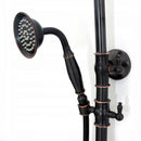 Vintage retro doucheset Wipe zwart opbouw douchemengkraan