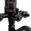 Vintage retro doucheset Wipe zwart opbouw douchemengkraan