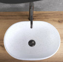 Opzetwastafel Rea Amelia Ovaal Keramiek 50x34 Cm
